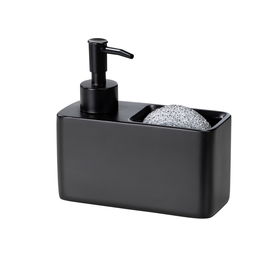 Dozator detergent lichid, Wenko Resa, 14.5 x 6 x 14.3 cm, 150 ml, polirasina/plastic, negru