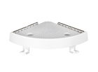 Etajera de colt, Allstar, Quick-Fit, 33 x 22 x 4.5 cm, plastic, alb