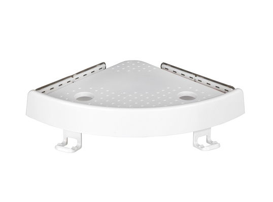 Etajera de colt, Allstar, Quick-Fit, 33 x 22 x 4.5 cm, plastic, alb