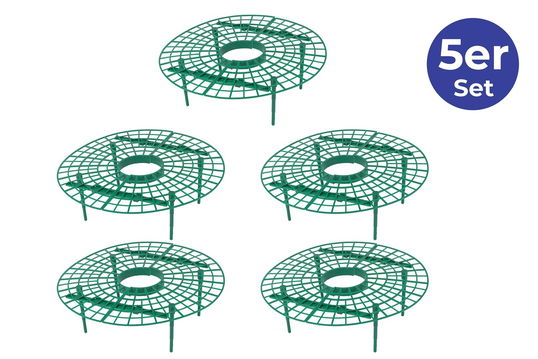 Set 5 suporturi capsuni Maximex, Strawberry, 40x10 cm, polipropilena, verde