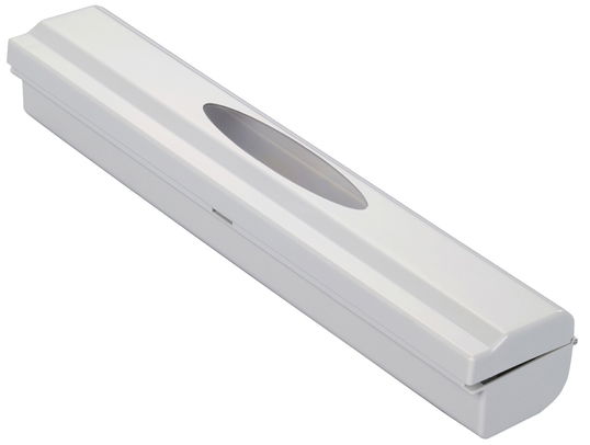 Dispenser cu lama pentru folie alimentara Maximex, Cutter, 38x6.7x5.2 cm, plastic, gri/argintiu