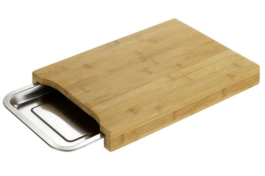 Set tocator si tava Maximex, Bamboo, 35x24.5x4 cm, bambus, maro/argintiu