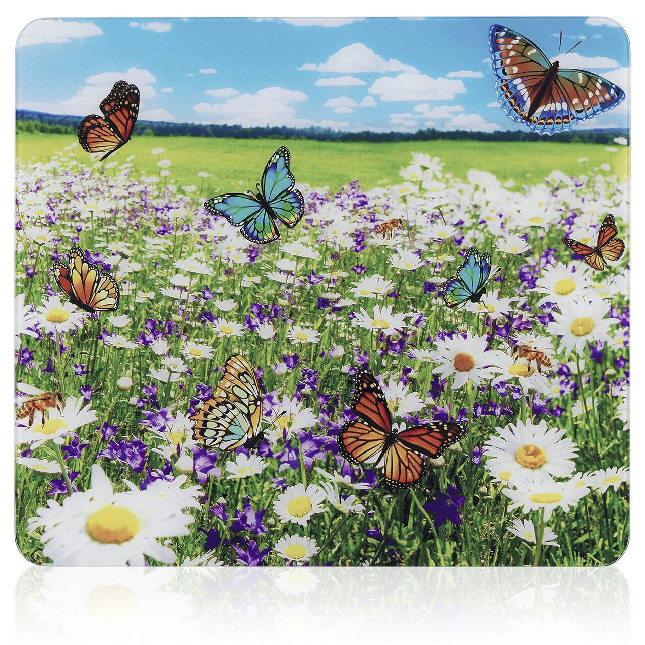 Protectie universala pentru aragaz Maximex, Summer, 56x50 cm, sticla, multicolor
