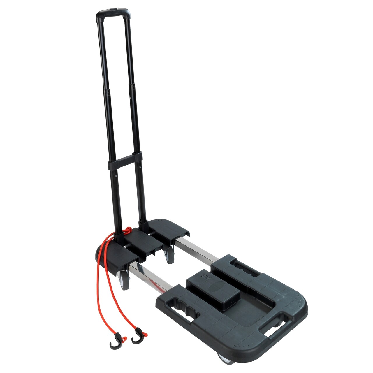 Carucior extensibil pentru transport Maximex, Transport, 13.5x56-76x42-94 cm, otel/plastic, negru