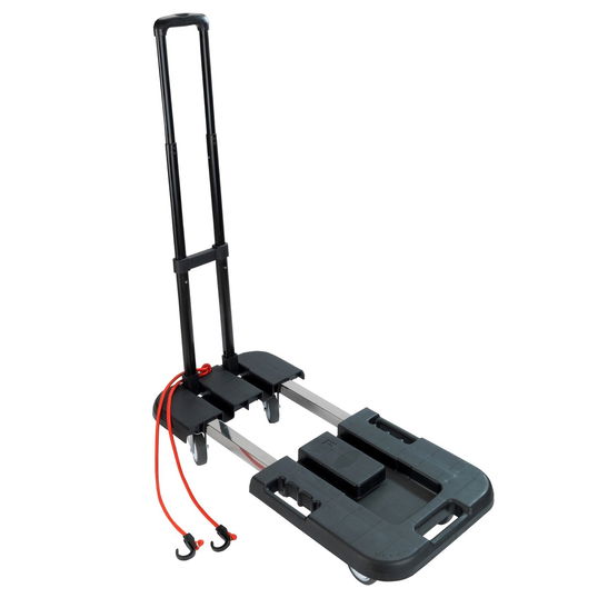 Carucior extensibil pentru transport Maximex, Transport, 13.5x56-76x42-94 cm, otel/plastic, negru