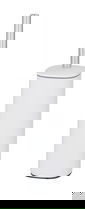Perie pentru toaleta cu suport Alassio, Wenko, 9.3x9.3x39.2 cm, metal/otel, alb