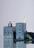 Dozator sapun lichid Cordoba, Wenko, 8.5x8.5x13 cm, ceramica, albastru