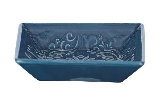 Savoniera Cordoba, Wenko, 10.5x10.5x2.5 cm, ceramica, albastru