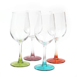 Set 4 pahare Laia, Homla, 320 ml, sticla, multicolor