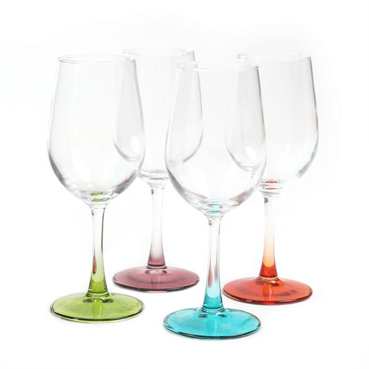 Set 4 pahare Laia, Homla, 320 ml, sticla, multicolor