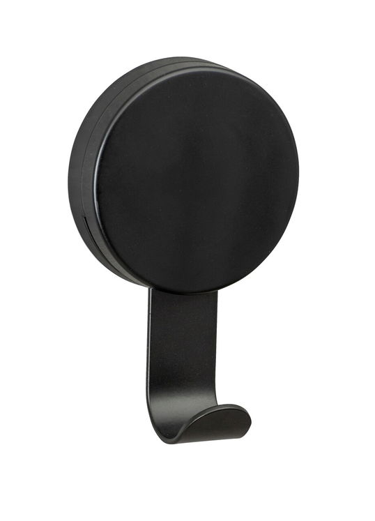 Set 2 suporturi pentru prosoape, Wenko, Static-Loc Pavia, 6 x 3.5 x 10 cm, inox/plastic, negru