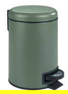 Cos de gunoi, Wenko, Leman, 17 x 22.5 x 25 cm, 3 L, inox/polipropilena, verde inchis