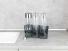 Suport pentru 3 sticle, Wenko, Filia, 29 x 12.5 x 27 cm, plastic/inox, gri