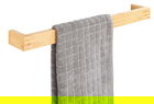 Suport pentru prosoape de baie, Wenko, Towel Rail, 60 x 5 x 9 cm, bambus, natur