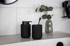 Dozator sapun lichid, Wenko, Belluno, 8 x 8 x 35 cm, ceramica/plastic, negru