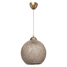 Lustra Leshia, Pakoworld, 26x26x72 cm, 1 x E27, 60W, iuta, maro