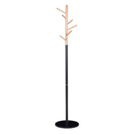 Cuier Marianna, Pakoworld, 37x37x169 cm, metal/marmura, negru/natural