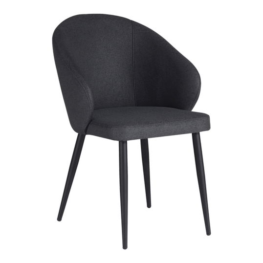Scaun Patya, Pakoworld, 56x61x82 cm, textil, antracit/negru