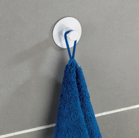 Carlig cu montare pe perete Savona, Wenko, 5x2 cm, inox, alb