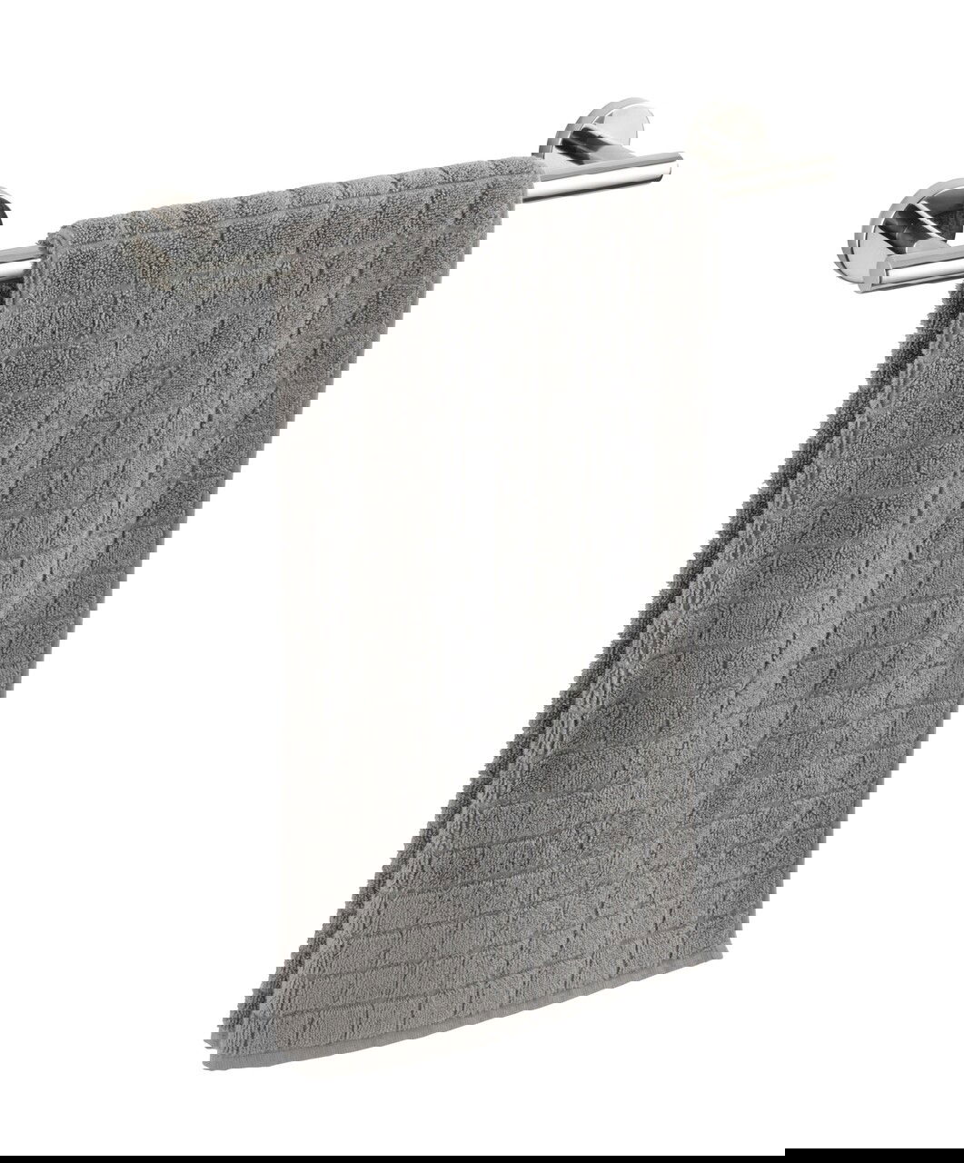 Suport pentru prosoape Bosio Shine, Wenko, 40x7x5.5 cm, inox, argintiu lucios