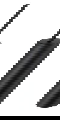 Perie pentru toaleta cu suport Orea Black, Wenko, 9x40.5 cm, inox/polipropilena, negru