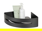 Polita pentru baie Bivio, Wenko, 30.5x23x8 cm, aluminiu, negru