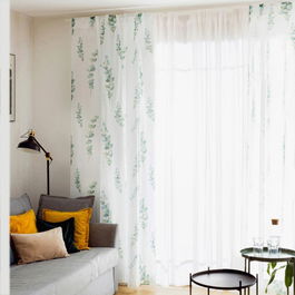 Perdea Eucalipto, Homla, 140x250 cm, poliester, multicolor