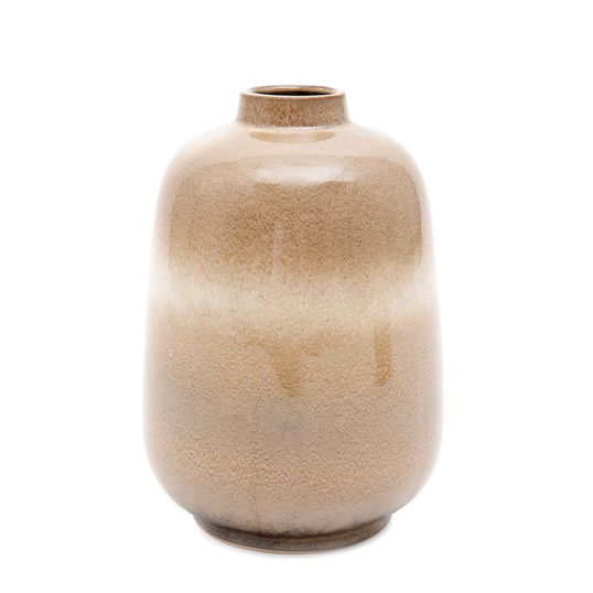 Vaza Soleto, Homla, 15.5x22 cm, ceramica, bej/albastru