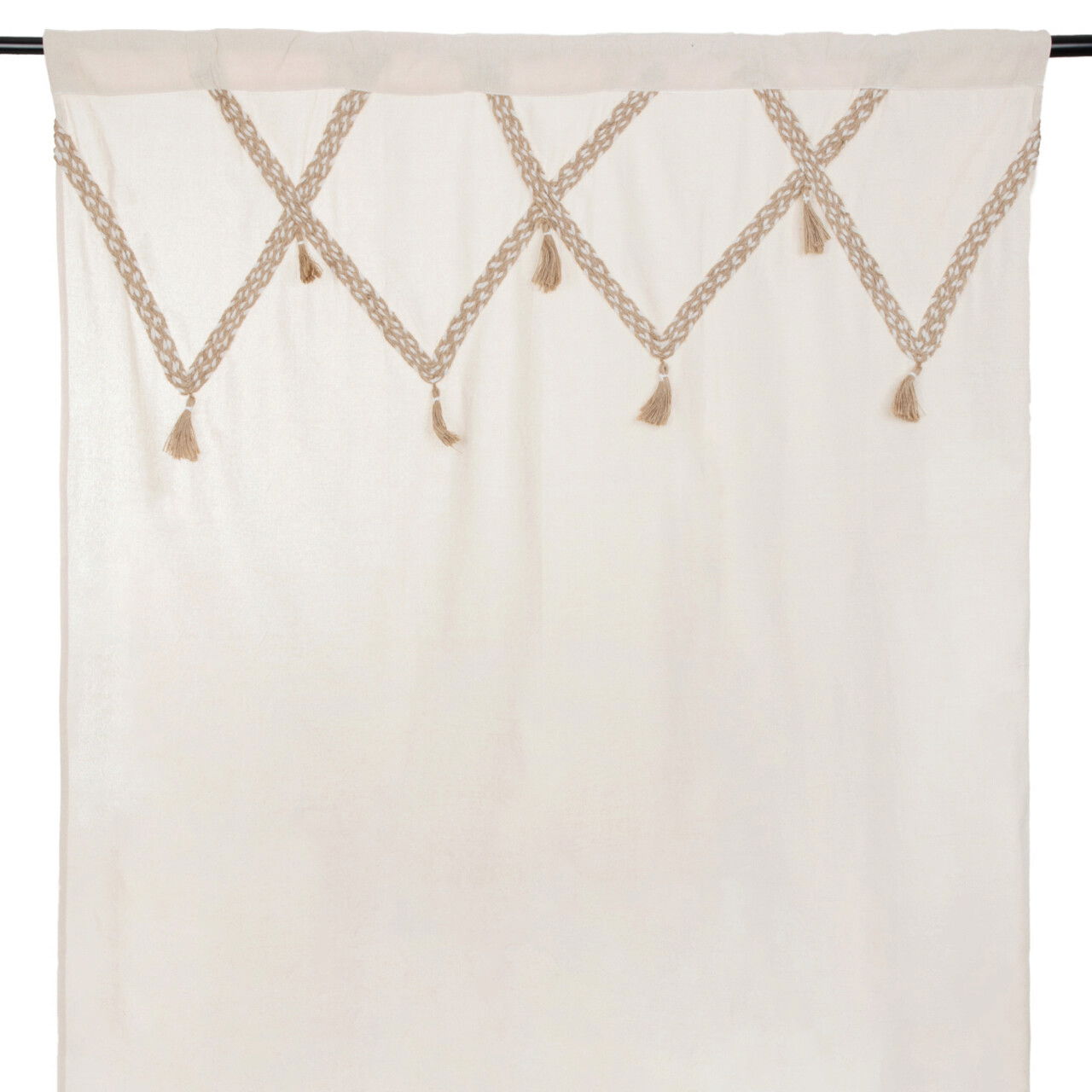 Draperie Oliana, Homla, 140x250 cm, bumbac/iuta, crem/bej
