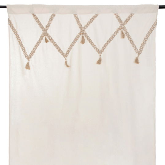 Draperie Oliana, Homla, 140x250 cm, bumbac/iuta, crem/bej