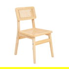 Scaun Karnika, Homla, 45x46x82 cm, lemn/ratan, natur