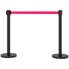 Outsunny Set 2 Coloane Indicator de Traseu cu Bandă Extensibilă de 2 m, Stâlpi de Delimitare, Ø32x90 cm, Roșu | Aosom Romania