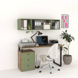 Ansamblu birou STUDIO 4, Stejar, Pesto