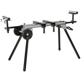 DURHAND Masă Suport pentru Ferăstraie Circulare, Bancă Extensibilă Reglabilă și Pliabilă, 123.5-245x73x96 cm, Negru | Aosom Romania