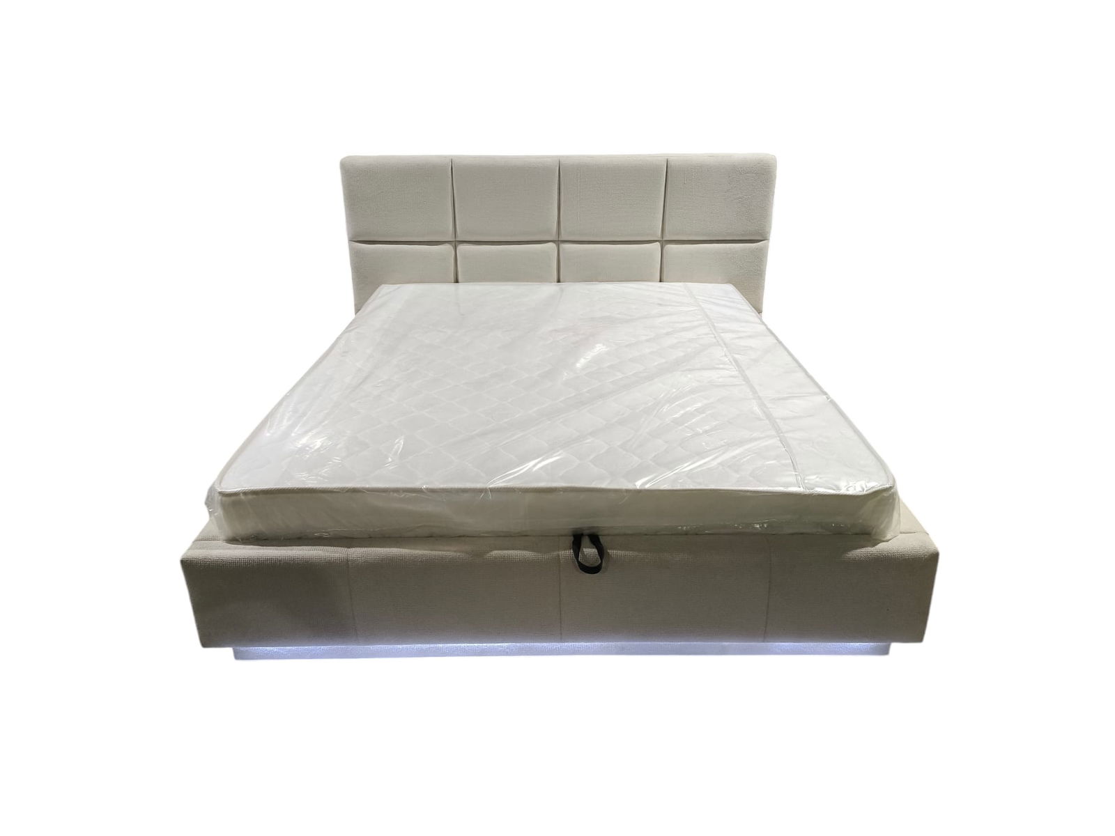 PAT TAPITAT TINA 2 CU LADA DE DEPOZITARE SI SOMIERA RABATABILA LED INCLUS 160/200CM