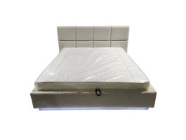 PAT TAPITAT TINA 2 CU LADA DE DEPOZITARE SI SOMIERA RABATABILA LED INCLUS 160/200CM