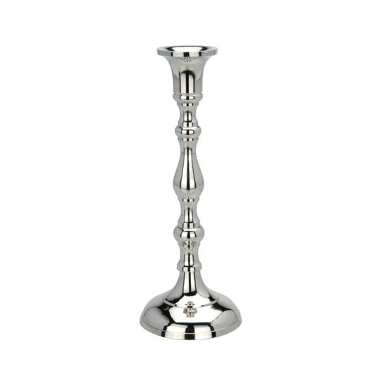 Suport lumanare Classic Shape v1, Excellent Houseware, 20 cm, aluminiu, argintiu
