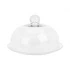 Platou tort cu capac, Excellent Houseware, 30x17 cm, sticla, transparent