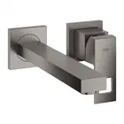 Baterie lavoar incastrata Grohe Eurocube M antracit periat Hard Graphite
