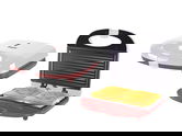 Sandwich maker Beper, 22x21.5x8.5 cm, bachelita, alb