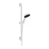 Set de dus cu bara Hansgrohe Pulsify Select 105 Relaxation 3 functii 65 cm alb