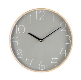 Ceas de perete Lorens, Bizzotto, D40.8 cm, MDF/sticla, gri