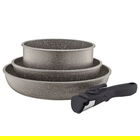 Set 2 tigai si oala cu maner detasabil Silverstone, Ambition, 20/24/16 cm, invelis Qualum Basic Stone