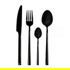 Set tacamuri 24 piese Como Black, Ambition, inox, negru