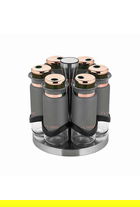 Set recipiente pentru condimente, Dynasty, 960DYN1922, 100% Oțel inoxidabil ml / , Dimensiune: 4 x 4 x 13 cm (6 bucăți), Gri