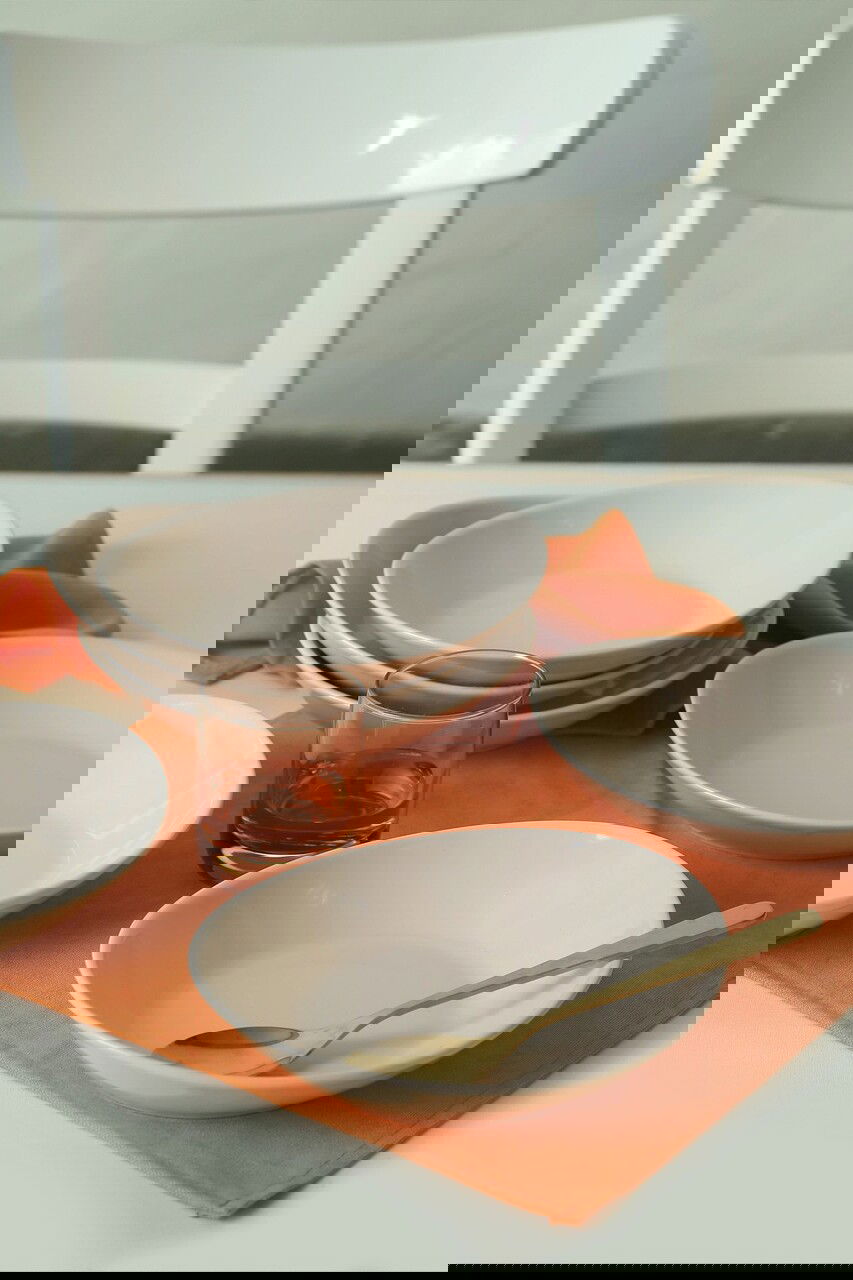 Set farfurii, Keramika, 275KRM2215, 100% CERAMICA / , Nu absoarbe apa, Crem
