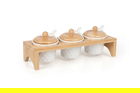 Set recipiente pentru condimente, Mbambu, 126MBM1135, Borcan de condimente: 100% CERAMICA, Nuc/Alb
