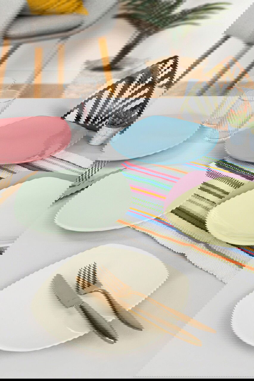Set platouri servire desert, Keramika, 275KRM1895, 100% CERAMICA / , Antibacterian, Multicolor