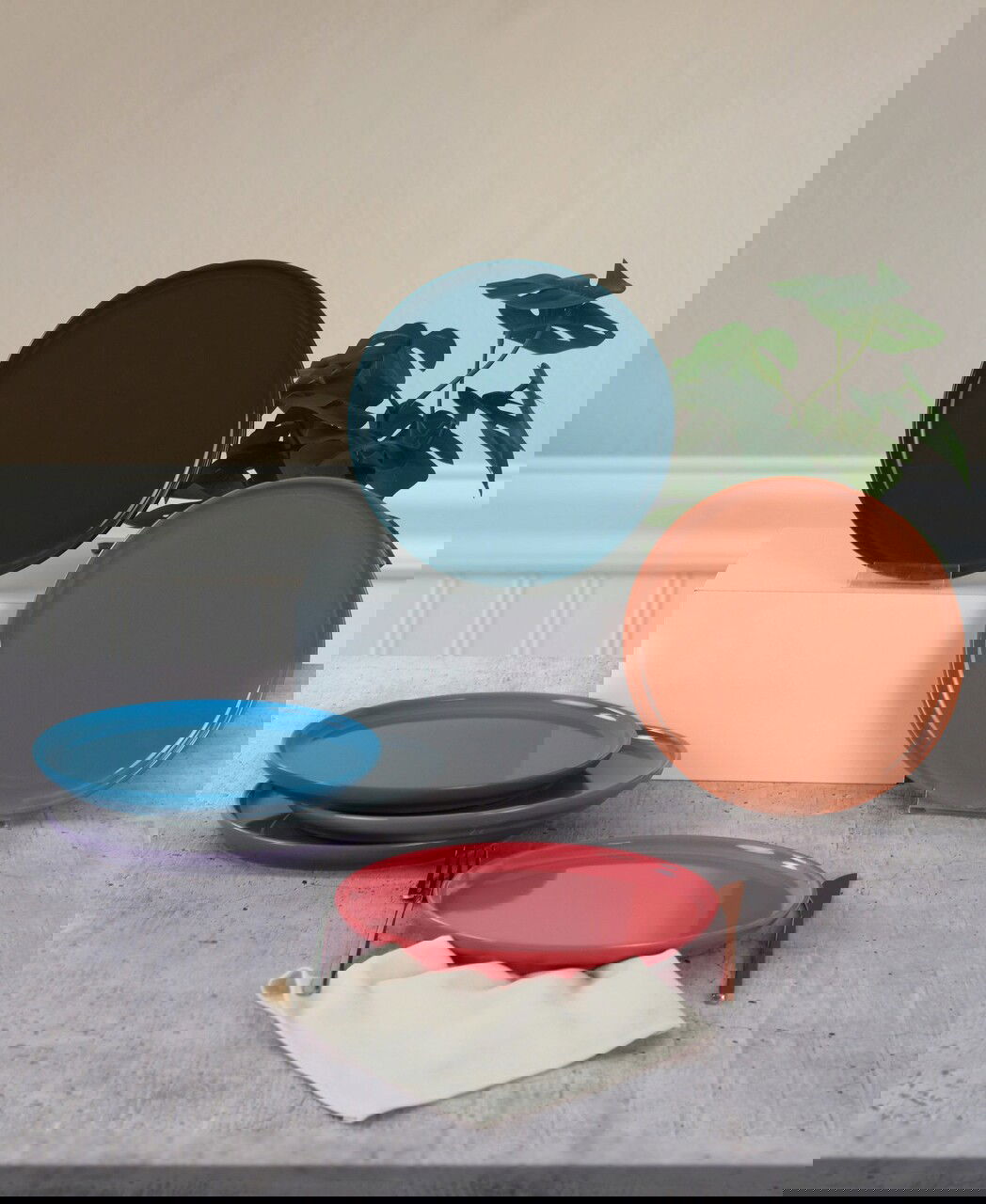 Set farfurii pentru desert, Keramika, 275KRM1850, 100% CERAMICA / , Nu absoarbe apa, Multicolor