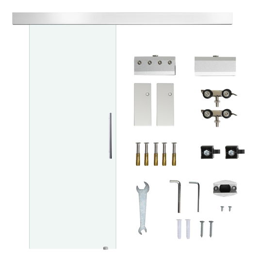 Homcom Usa Glisanta din Sticla pentru Interior, 210x75cm | Aosom Ro